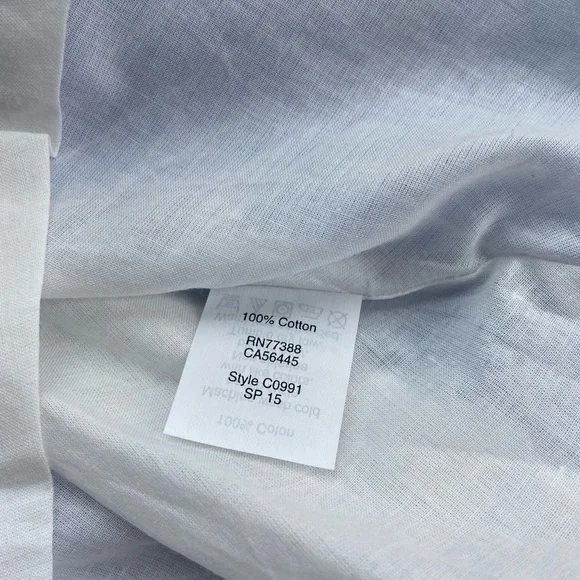 Madewell Cotton Pinstripe Skirt Light Blue 8 - Picture 3 of 9